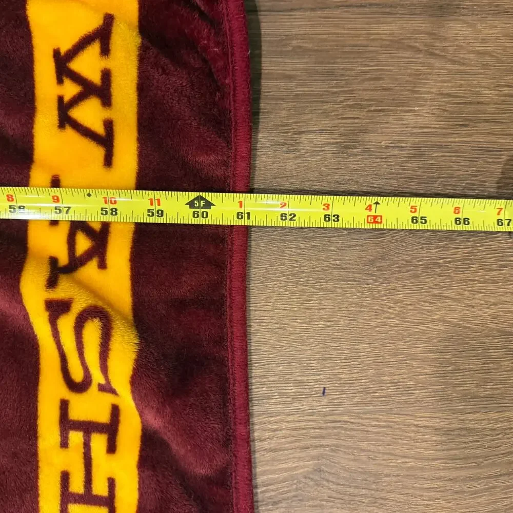 Washington Redskins NFL Plush Throw Blanket Burgundy Gold 60x54
